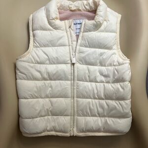 Old Navy Baby Puffer Vest - Cream 6-12m